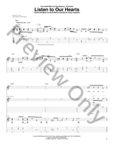 Listen to Our Hearts Guitar and Fretted sheet music cover